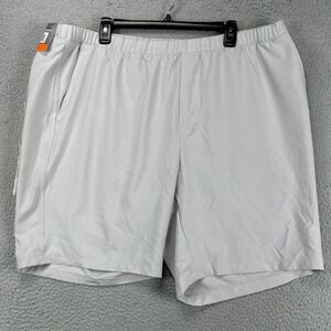 Greg Norman Shorts Mens 2XL Gray Elastic Waist Performance Golf Athletic NEW‎
